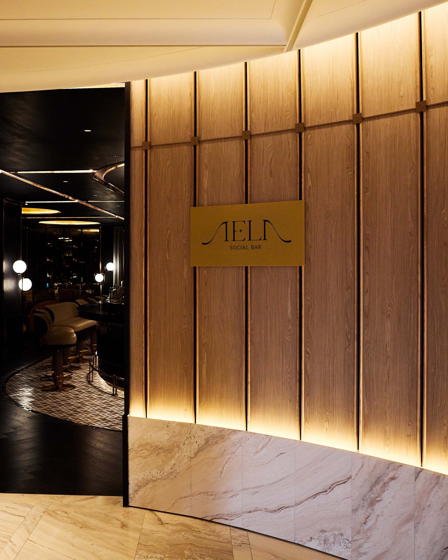 AELA Social Bar interior at Fairmont Bangkok Sukhumvit