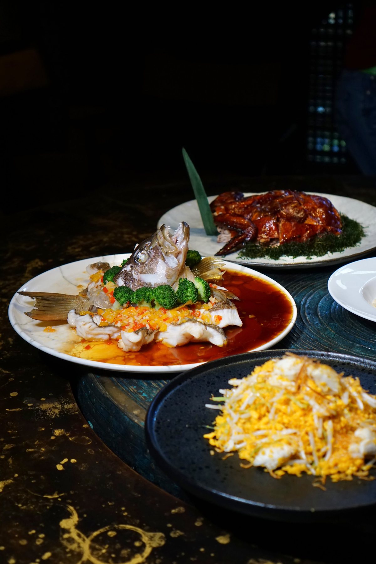 Sichuan-style crab dish at Mott 32 Bangkok