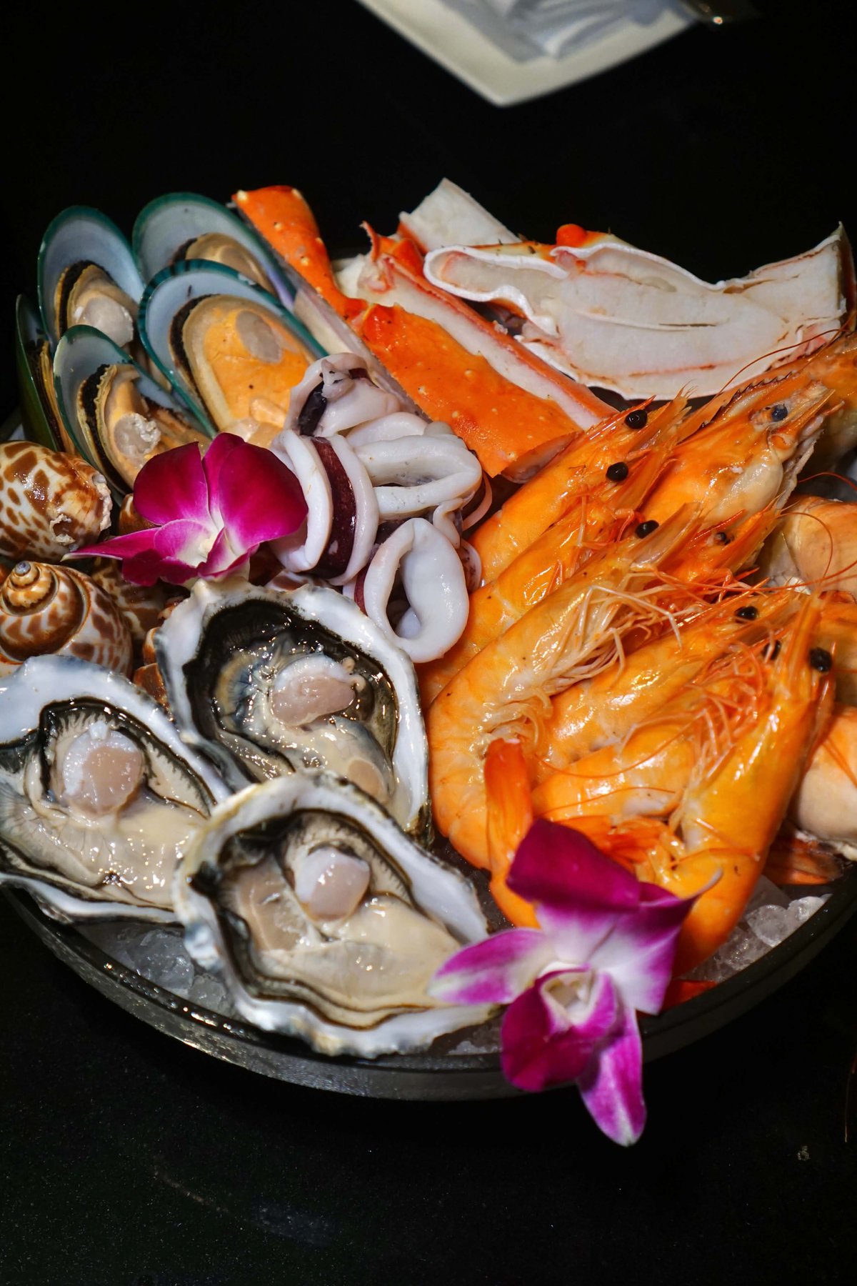 Rain Tree Cafe Sunday Brunch seafood selection